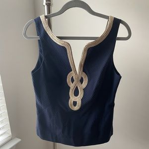 Lilly Pulitzer Navy Top